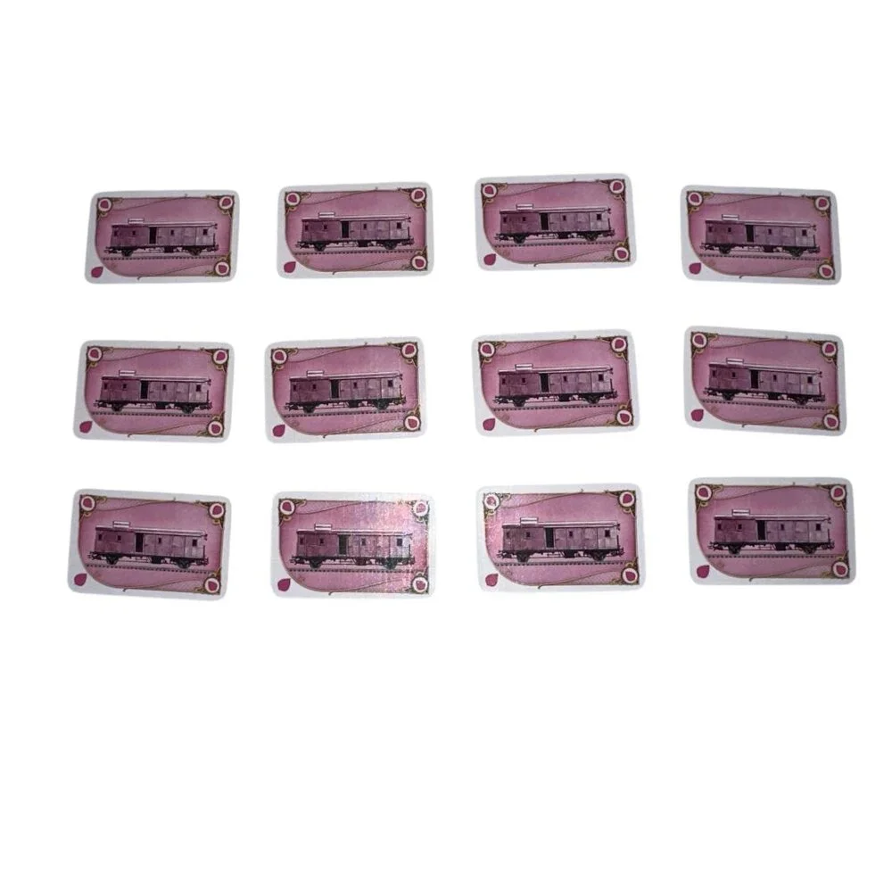 Days of Wonder Ticket to Ride Set of 12 Purple Box Car Train Cards Replacement